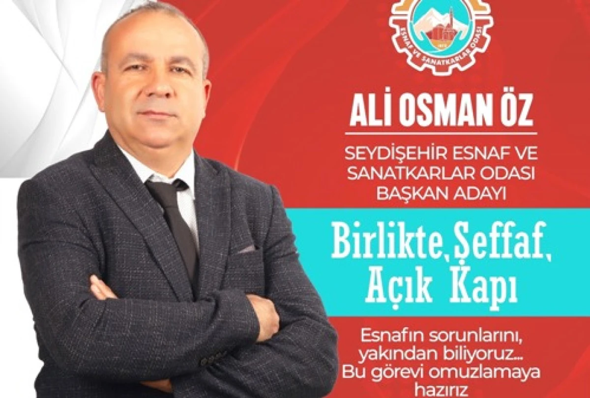 Ali Osman Öz, Esnaf ve sanatkârlar odası başkanlığına adaylığını açıkladı