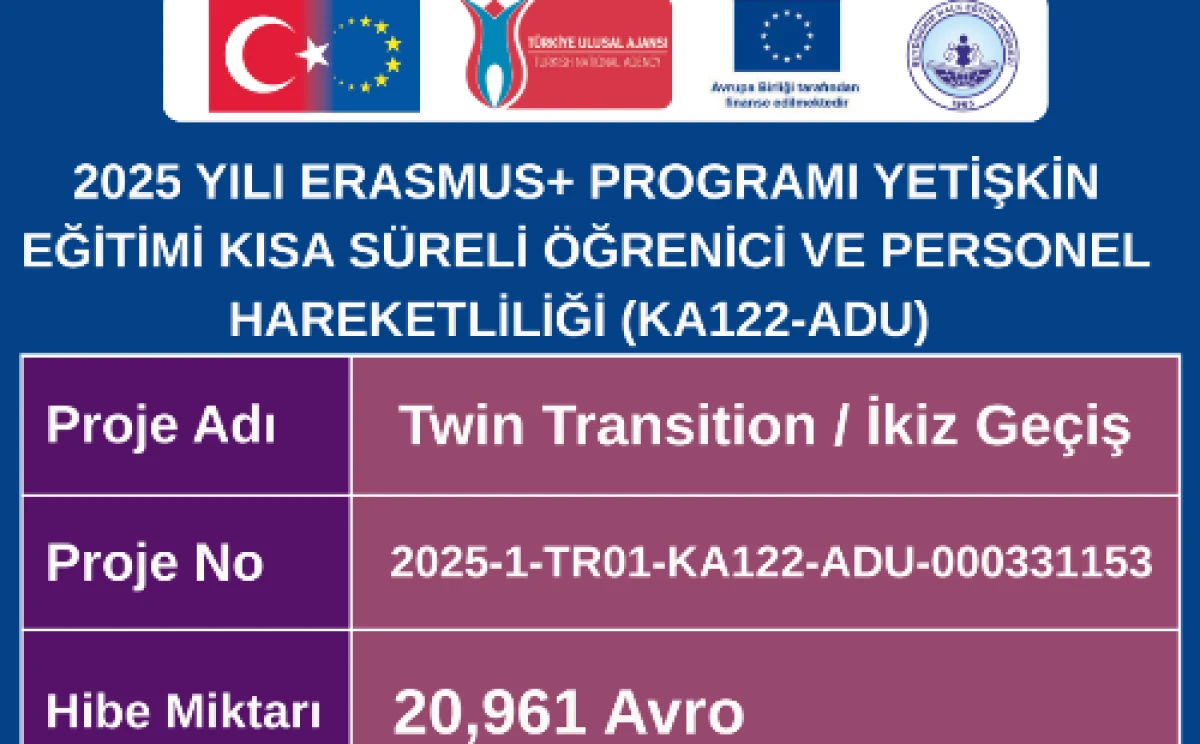 Halk Eğitimi Merkezi'nin Erasmus projesi kabul edildi
