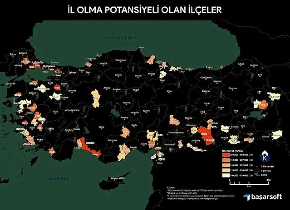 İl olmaya aday il&ccedil;eler 2025 listesi g&uuml;ncellendi