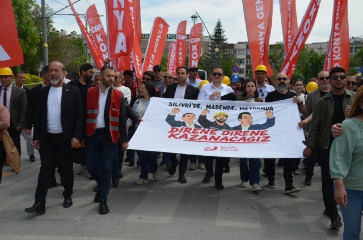 Konya&rsquo;da, 1 Mayıs coşkulu kutlandı 