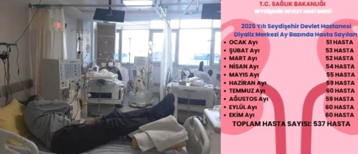 Seydişehir diyaliz ünitesi Konya’nın birincisi oldu
