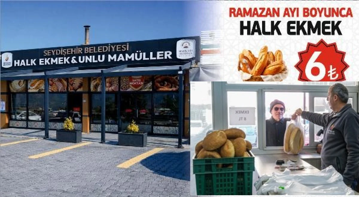 Seydişehir&rsquo;de Halk ekmek Ramazan boyunca 6 Lira