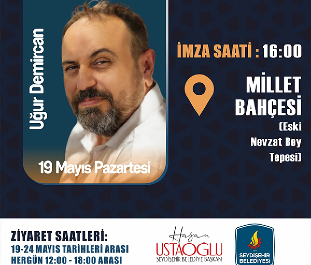 Uğur Demircan, kitaplarını imzalayacak