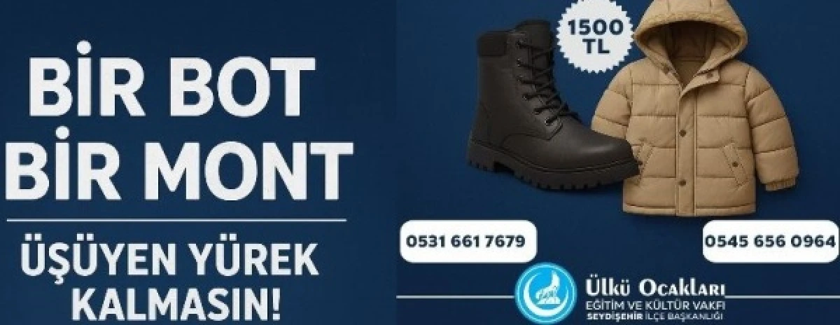 Ülkü Ocaklarından dayanışma çağrısı, bir bot bir mont ile minikler üşümesin!