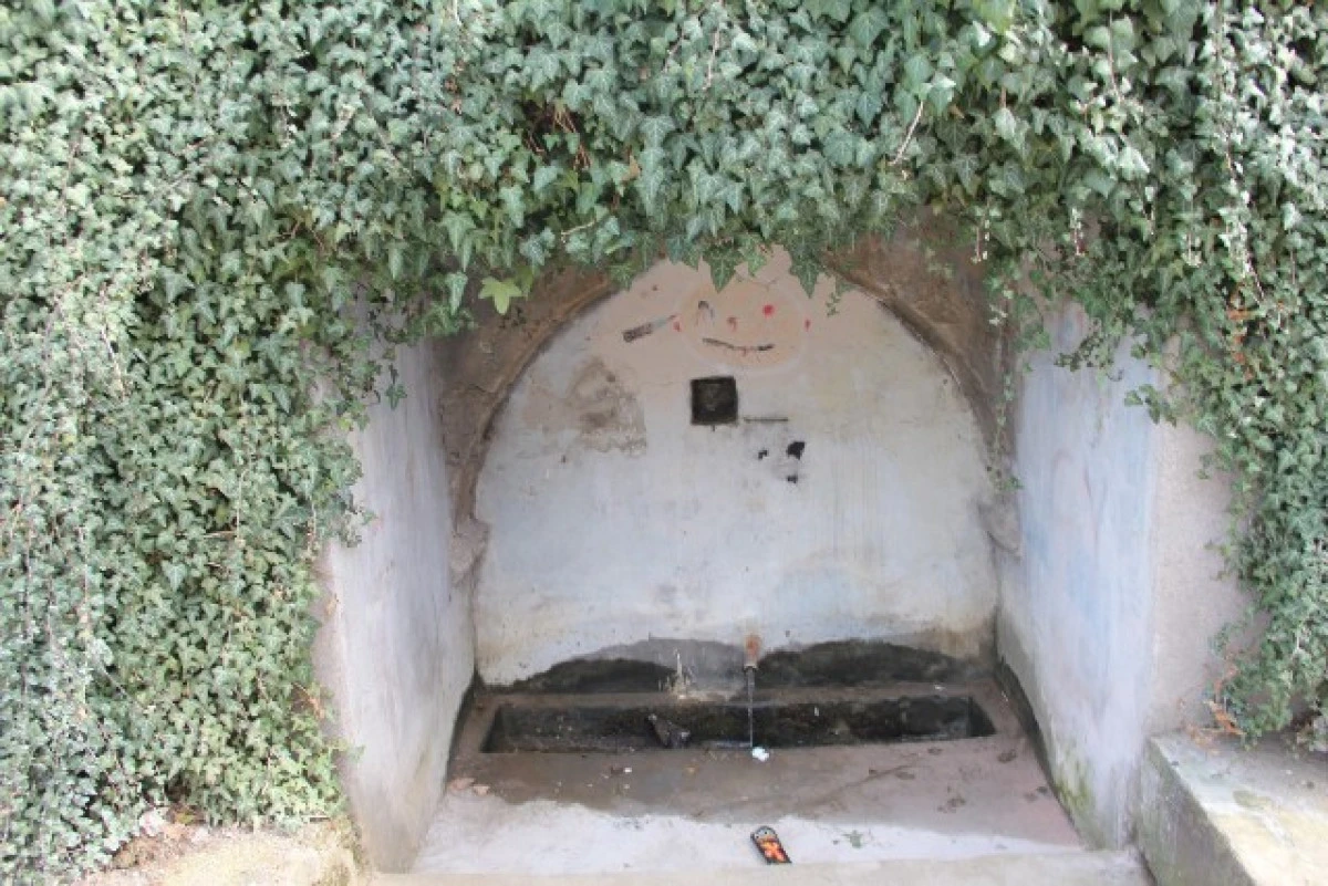 Yıllardır kuruyan tarihi &ccedil;eşme yeniden hayat buldu!