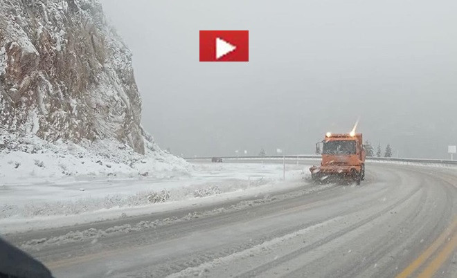 Konya - Antalya yolu alacabelde kar yağışı