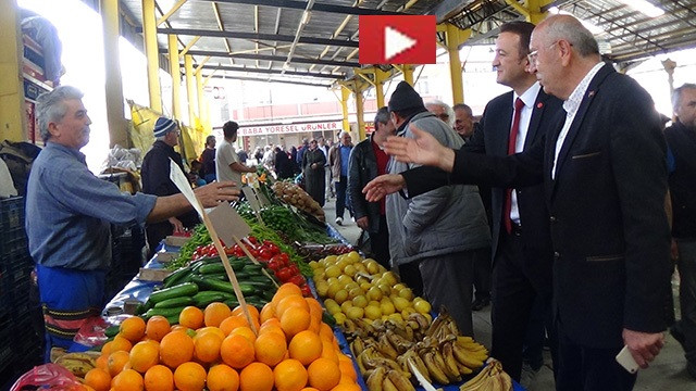 CHP Konya Milletvekili adayı Bektaş, halk Pazarını gezdi
